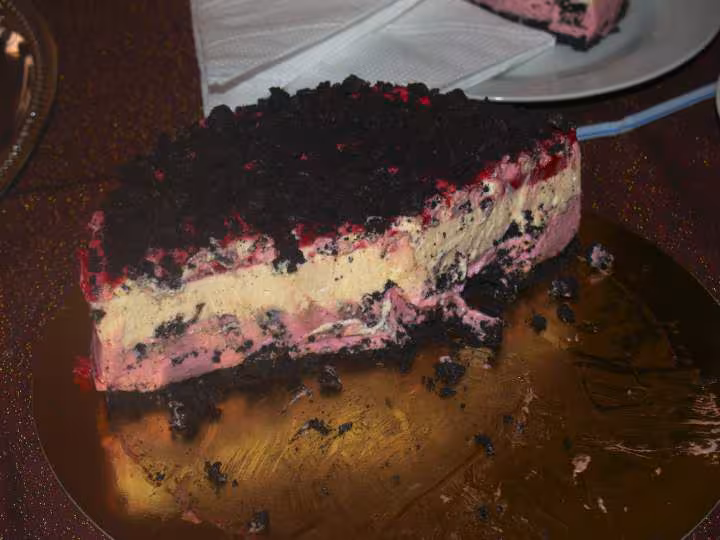 Gateau fromage oreos framboise caramel