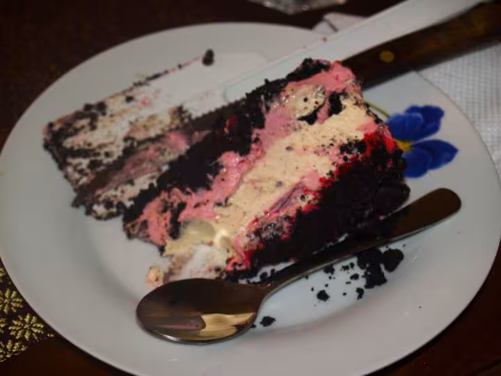 Gateau fromage oreos framboise caramel