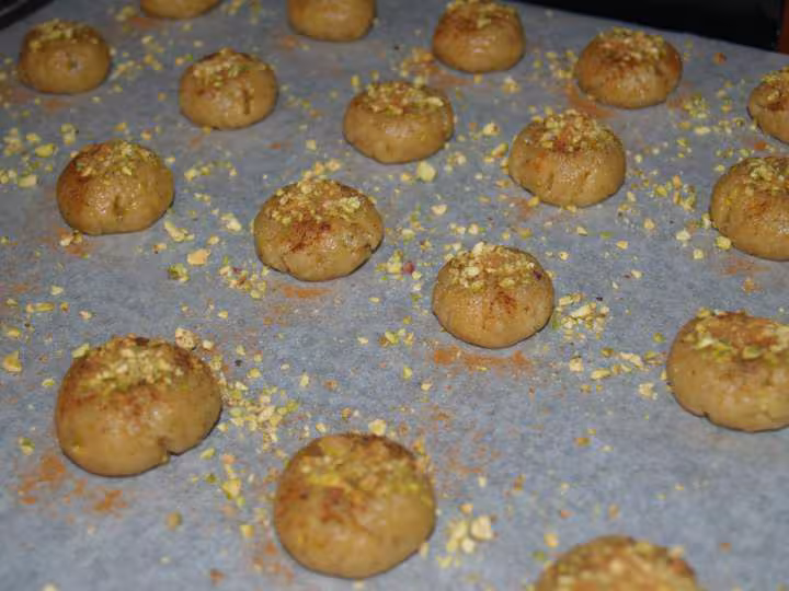 Gateaux pistache cannelle sans recette avant cuisson