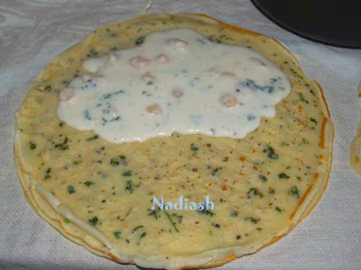 Gratin de crepes aux crevettes