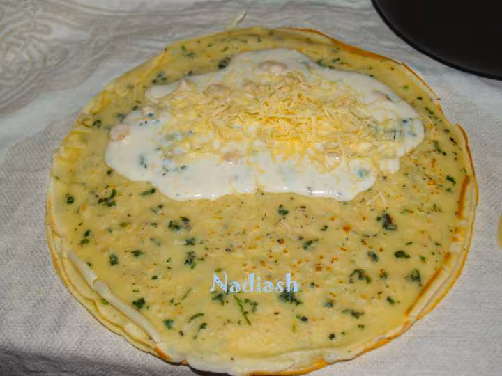 Gratin de crepes aux crevettes