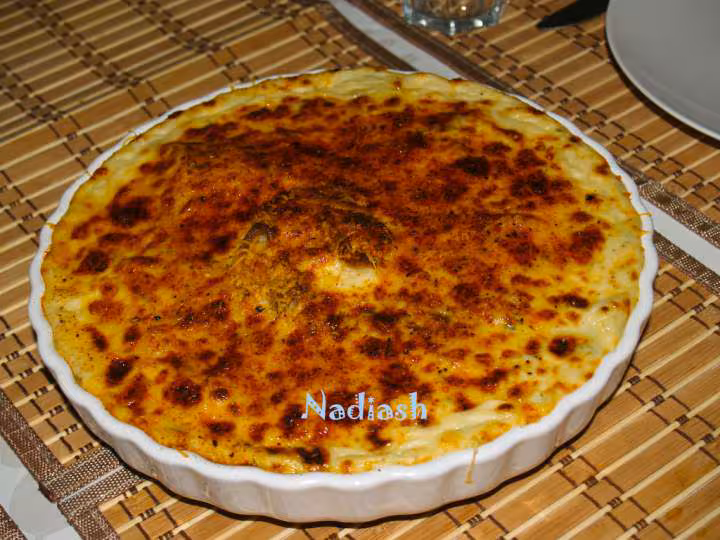 Gratin de crepes aux crevettes