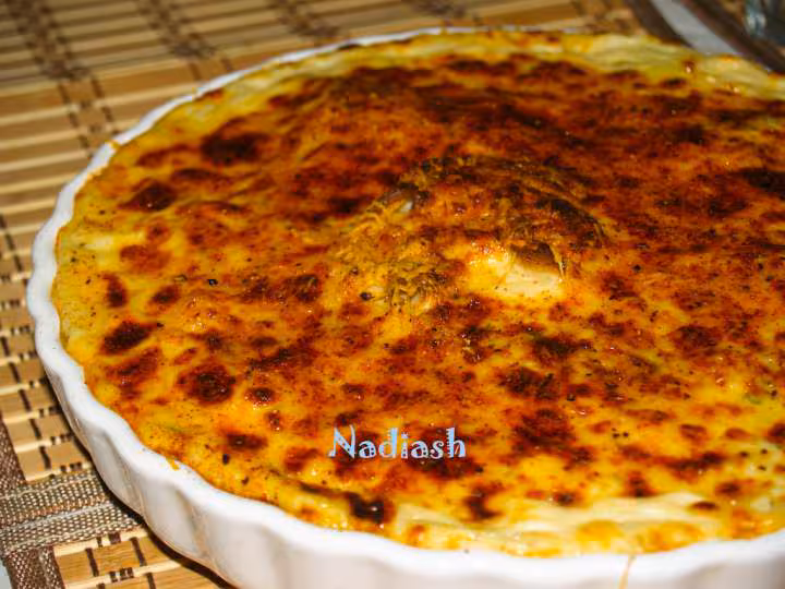 Gratin de crepes aux crevettes
