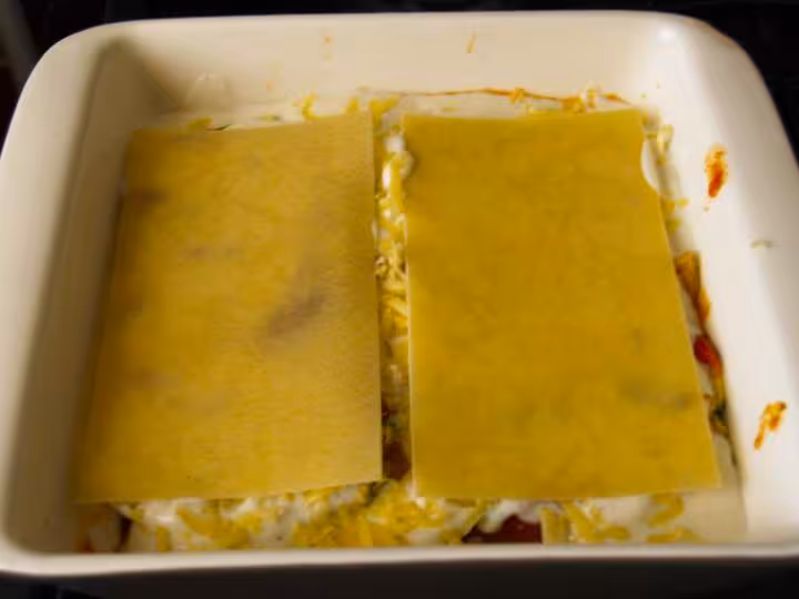 Lasagne vegetarienne etapes