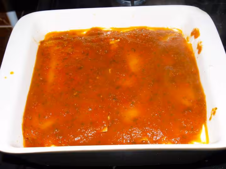 Lasagne vegetarienne etapes