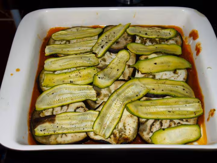 Lasagne vegetarienne etapes