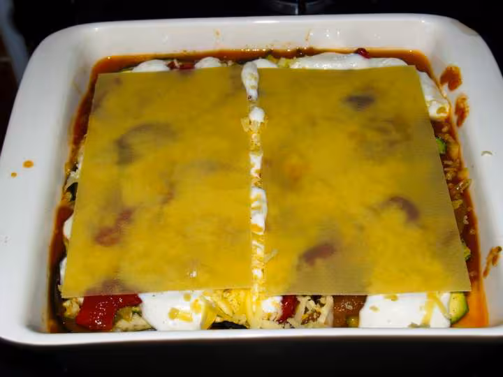Lasagne vegetarienne etapes