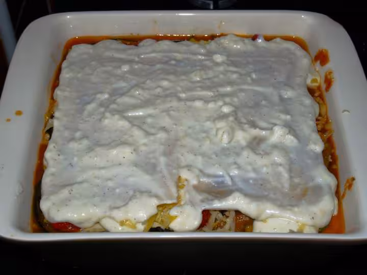 Lasagne vegetarienne etapes