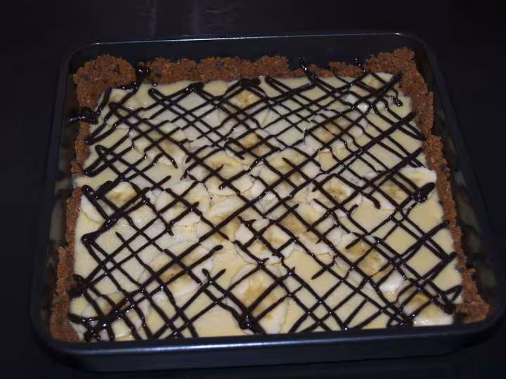 Tarte au flan et banane