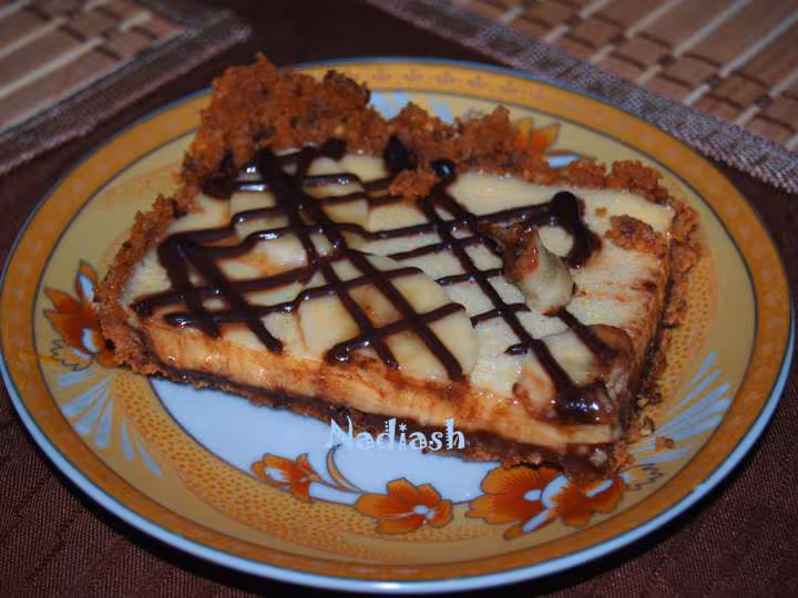 Tarte au flan et banane