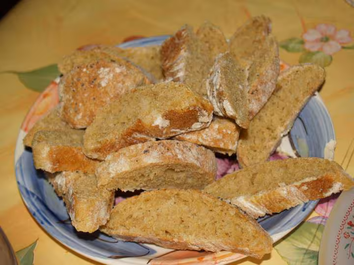 Tranches de pain sans petrissage