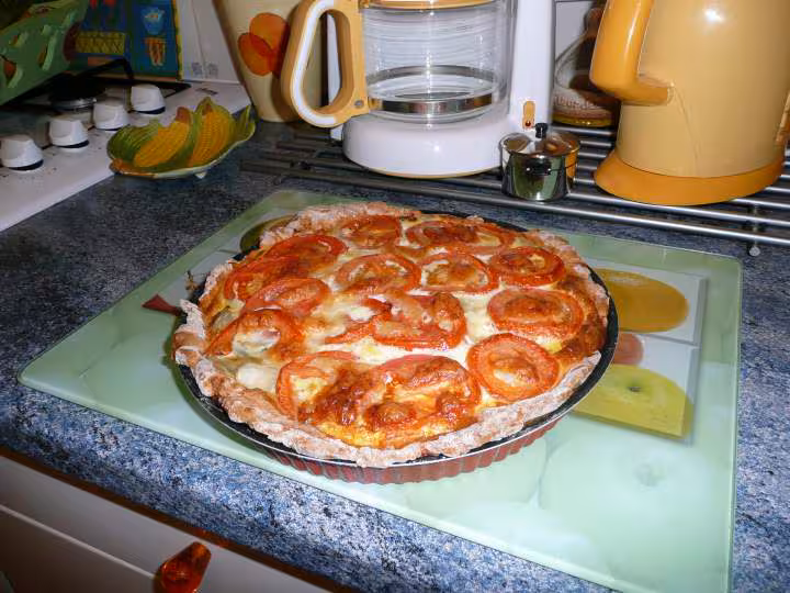 Quiche tomates endives mozzarella