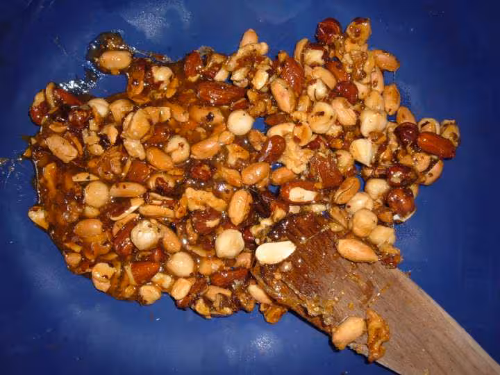 Pate praline caramelisation des fruits secs