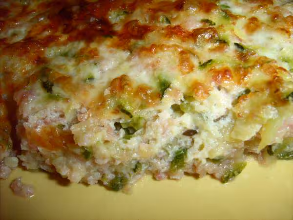 Gratin de courgettes rapees au jambon