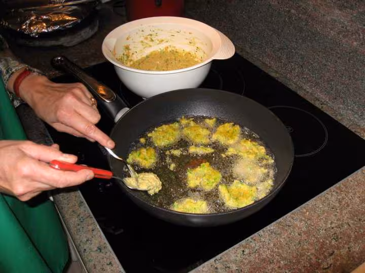 Beignets de citrouille la cuisson