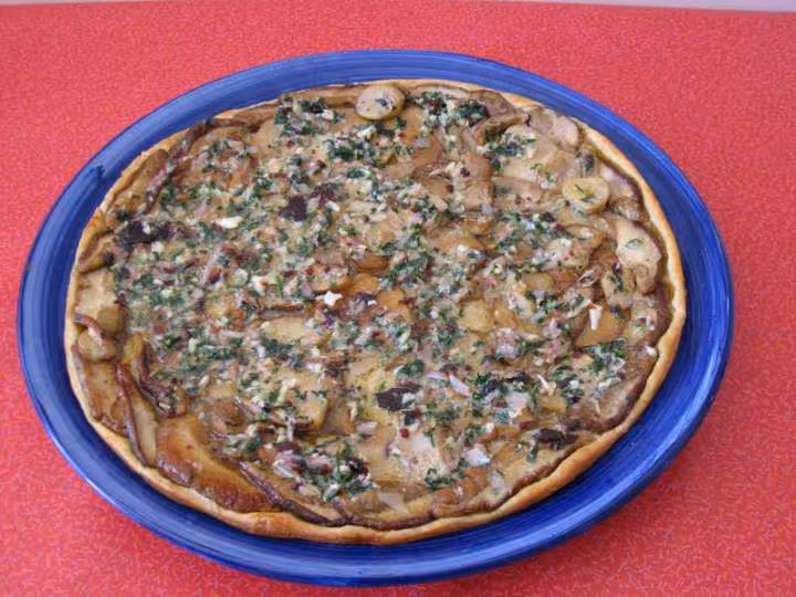Tarte fine aux cepes finie
