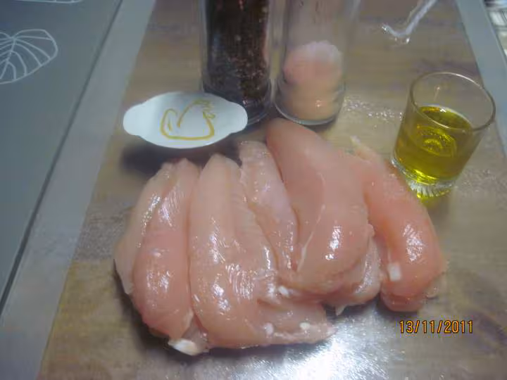 Aiguillettes de poulet a l avocat persillee