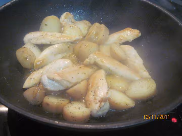 Aiguillettes de poulet a l avocat persillee