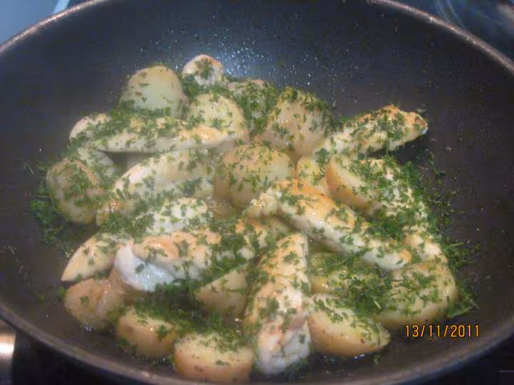 Aiguillettes de poulet a l avocat persillee