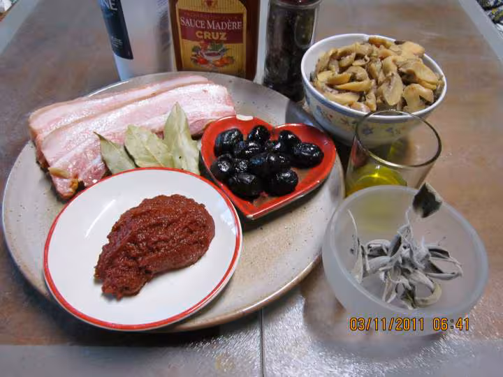 Aiguillettes de poulet a la sauce madere