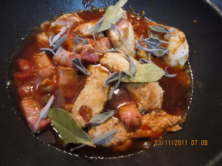 Aiguillettes de poulet a la sauce madere