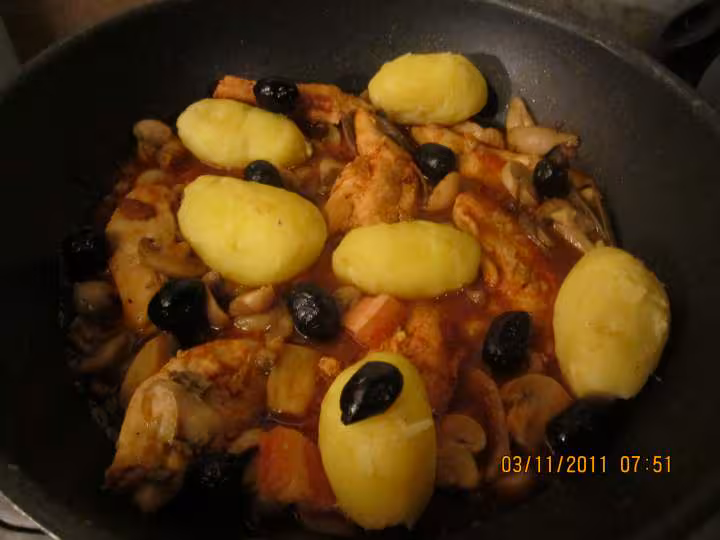 Aiguillettes de poulet a la sauce madere