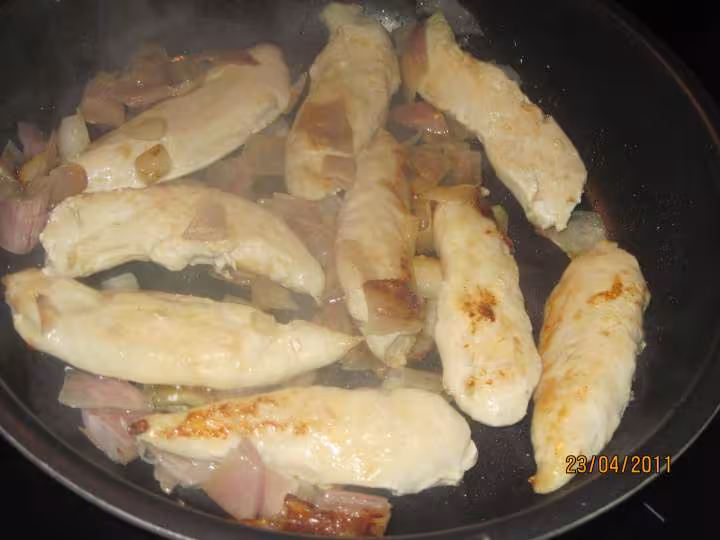 Aiguillettes de poulet au curry
