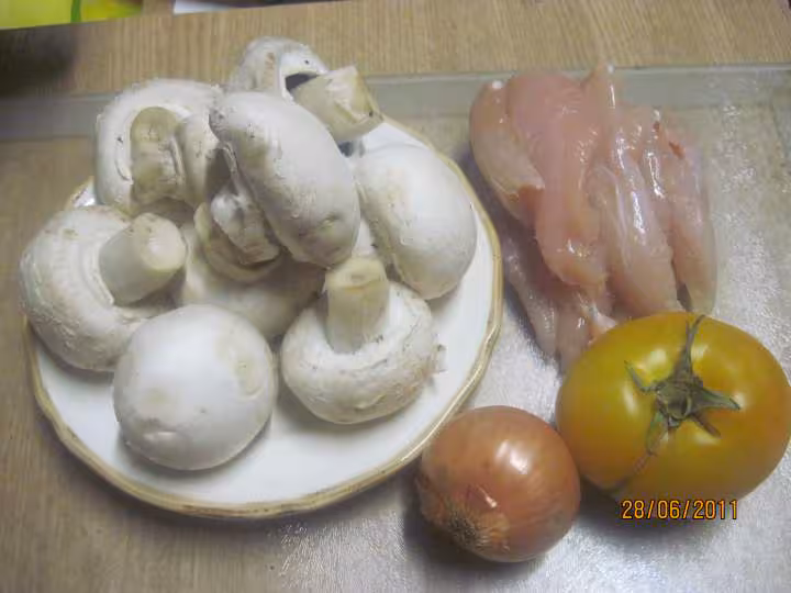 Aiguillettes de poulet aux champignons
