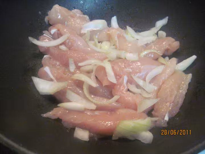 Aiguillettes de poulet aux champignons