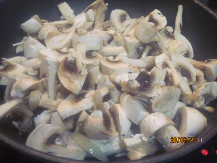 Aiguillettes de poulet aux champignons