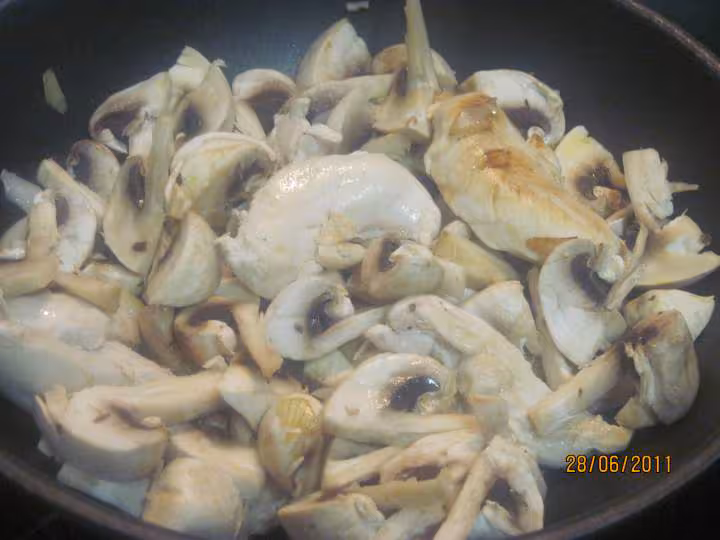 Aiguillettes de poulet aux champignons