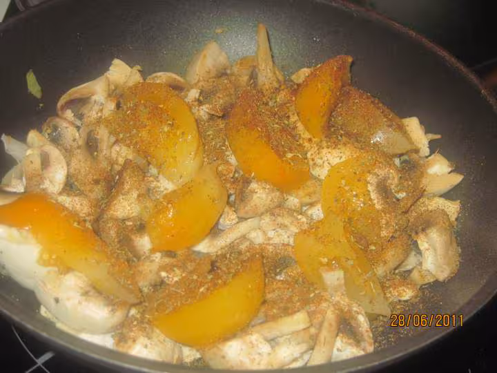 Aiguillettes de poulet aux champignons