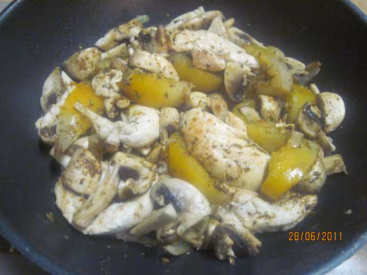 Aiguillettes de poulet aux champignons