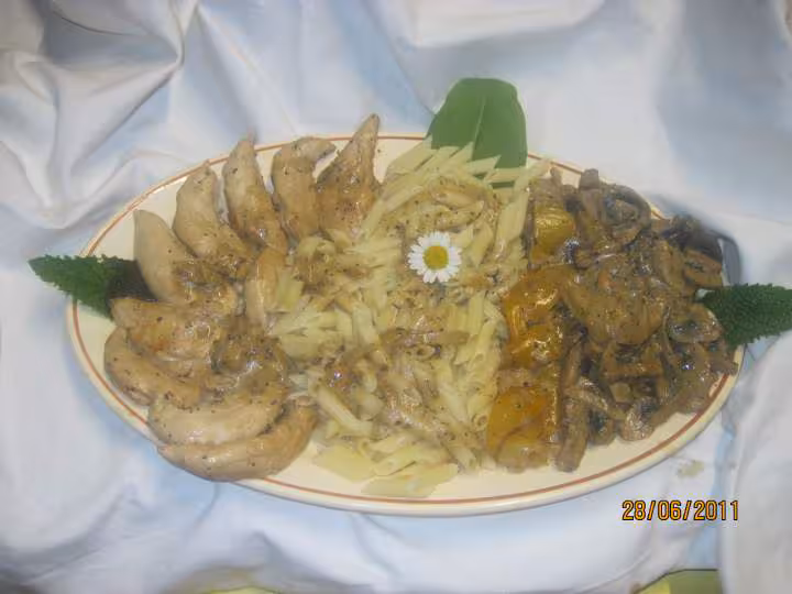 Aiguillettes de poulet aux champignons