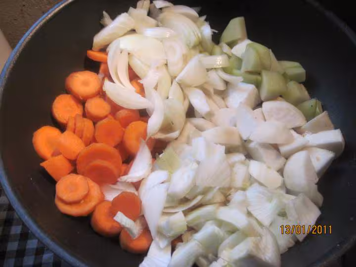Aiguillettes de poulet aux legumes varies