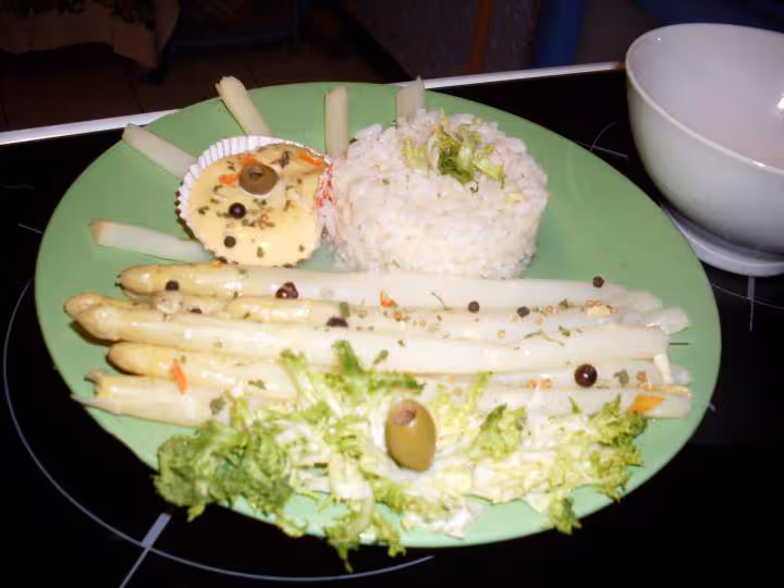 Asperges riz mayonnaise