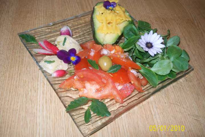 Assiette printagniere au foie gras