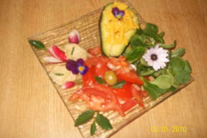 Assiette printagniere au foie gras