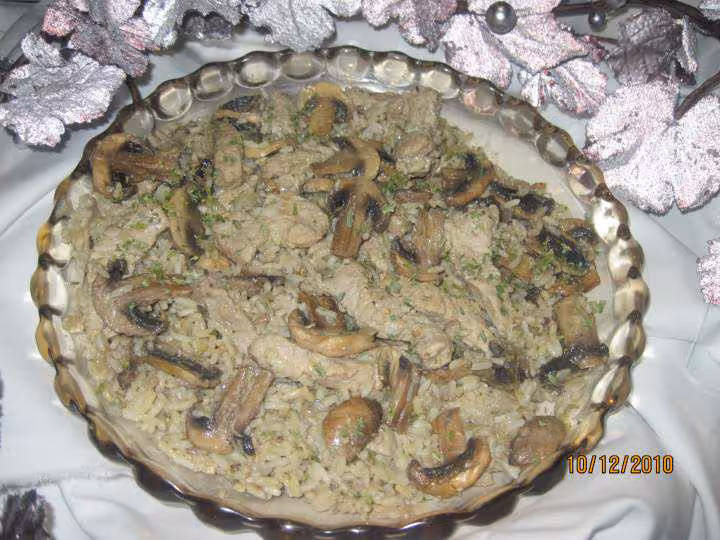 Baguettes d escalopes de porc champignons amp riz