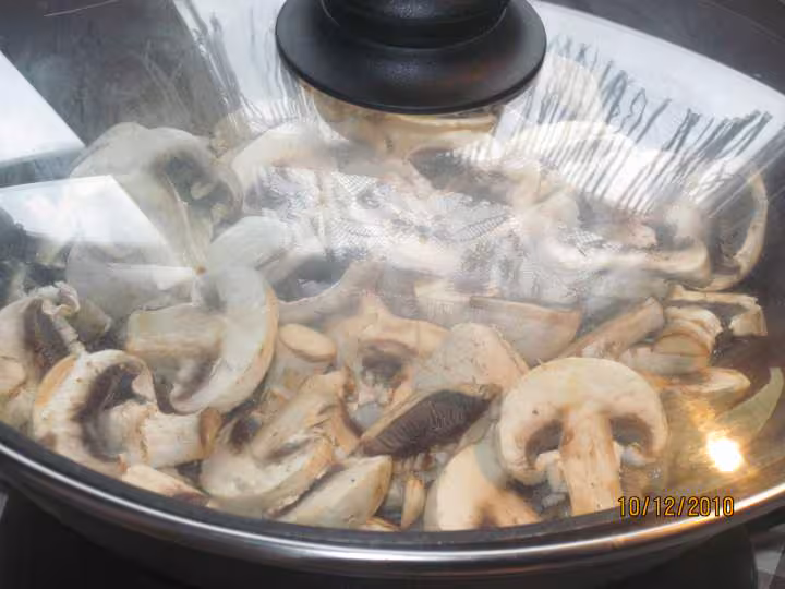 Baguettes d escalopes de porc champignons amp riz