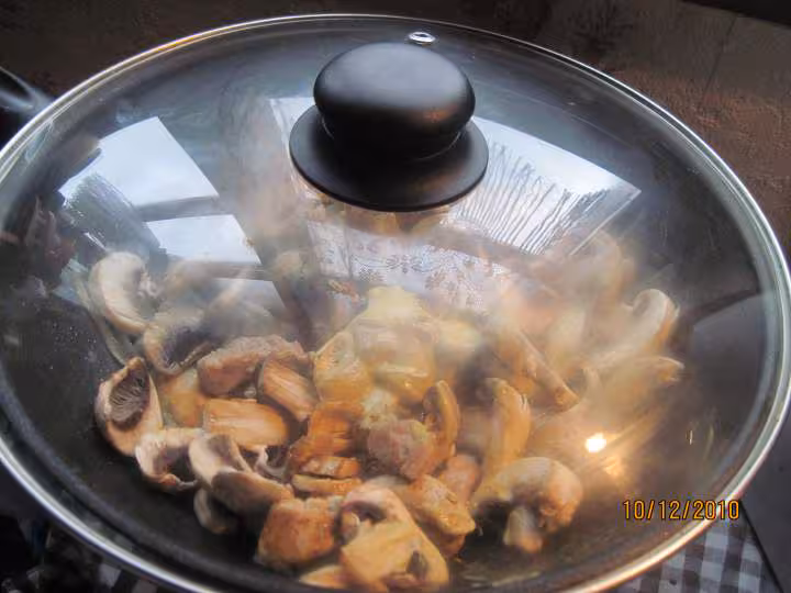 Baguettes d escalopes de porc champignons amp riz