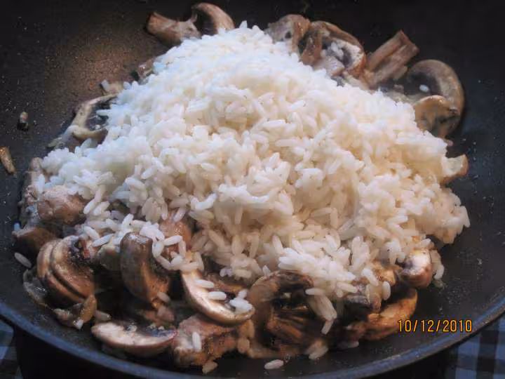 Baguettes d escalopes de porc champignons amp riz