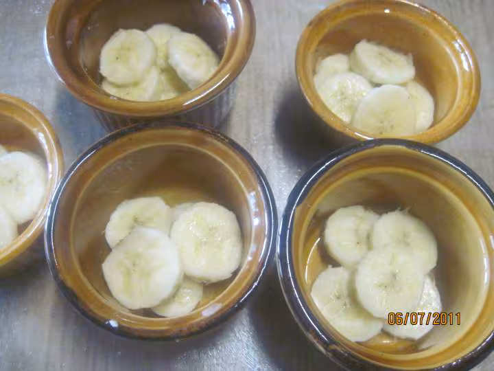Bananes a la creme vanille