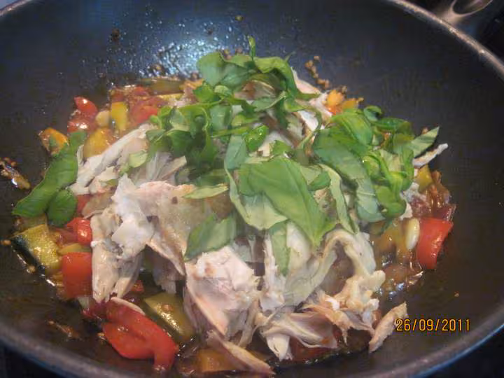 Blanc de poulet aux legumes amp pate d avoine