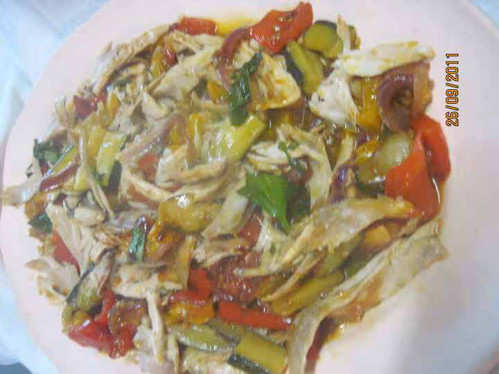 Blanc de poulet aux legumes amp pate d avoine
