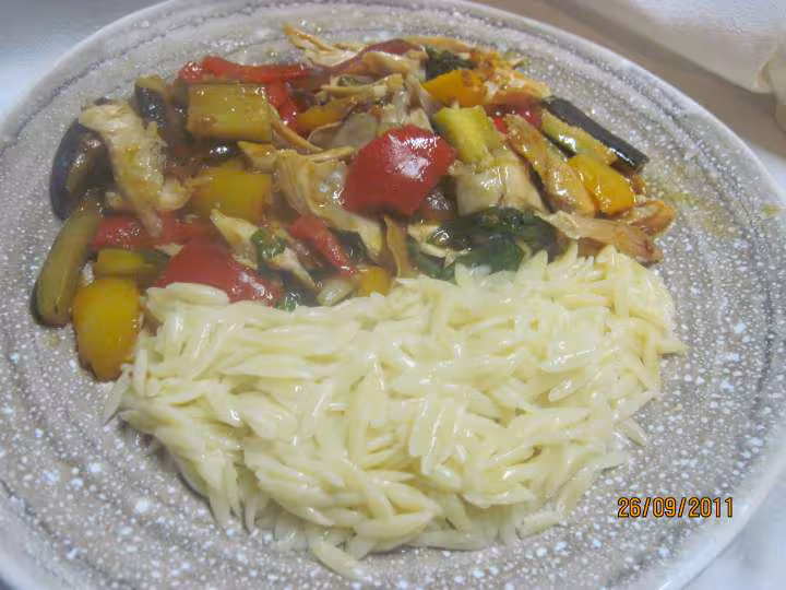 Blanc de poulet aux legumes amp pate d avoine