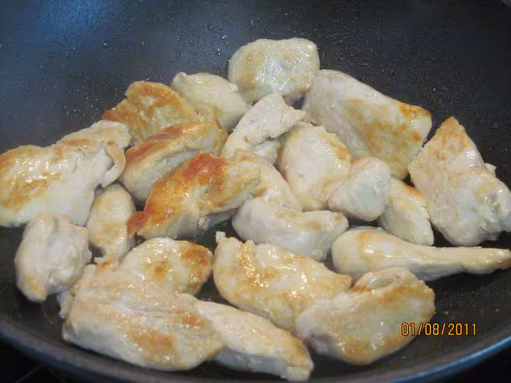 Blancs de poulet aux cocktail de champignons