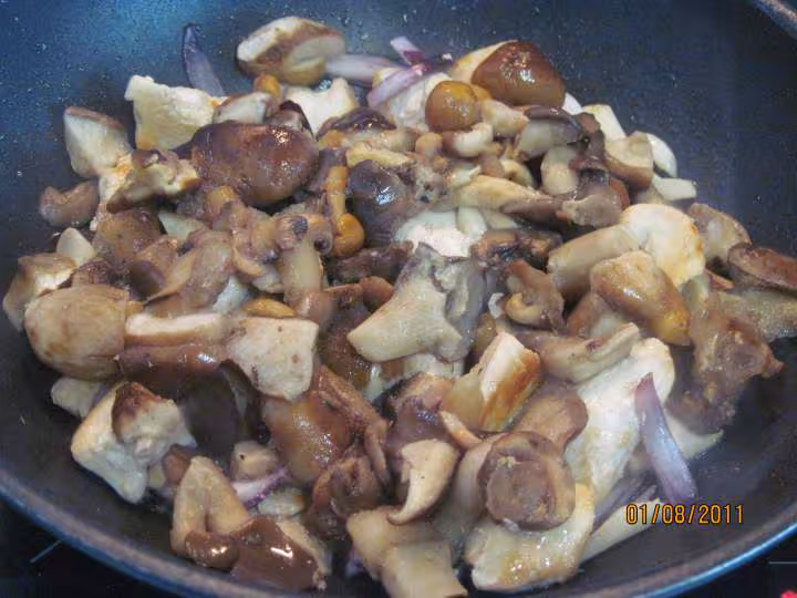 Blancs de poulet aux cocktail de champignons