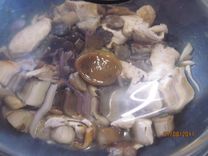 Blancs de poulet aux cocktail de champignons