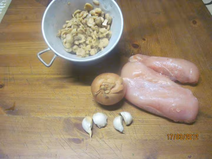 Blancs de poulet aux navets et champignons